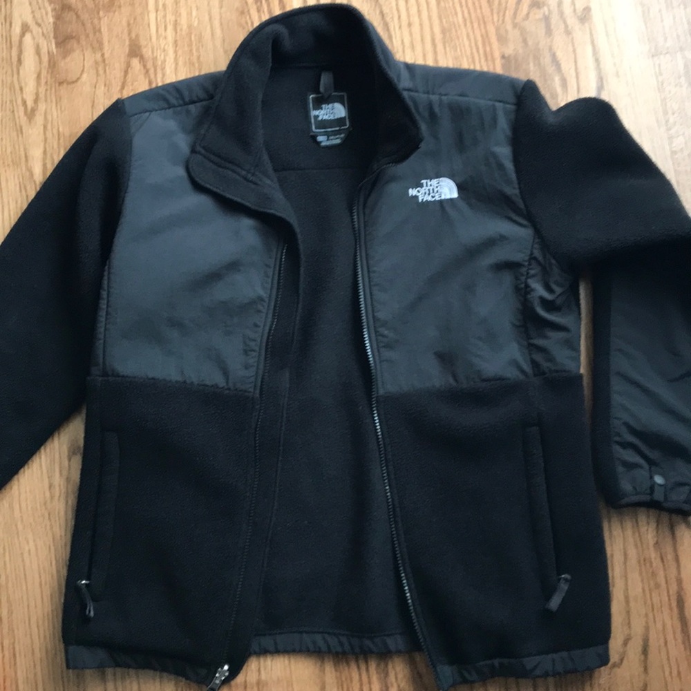 North Face Black zip up Fleece Jacket